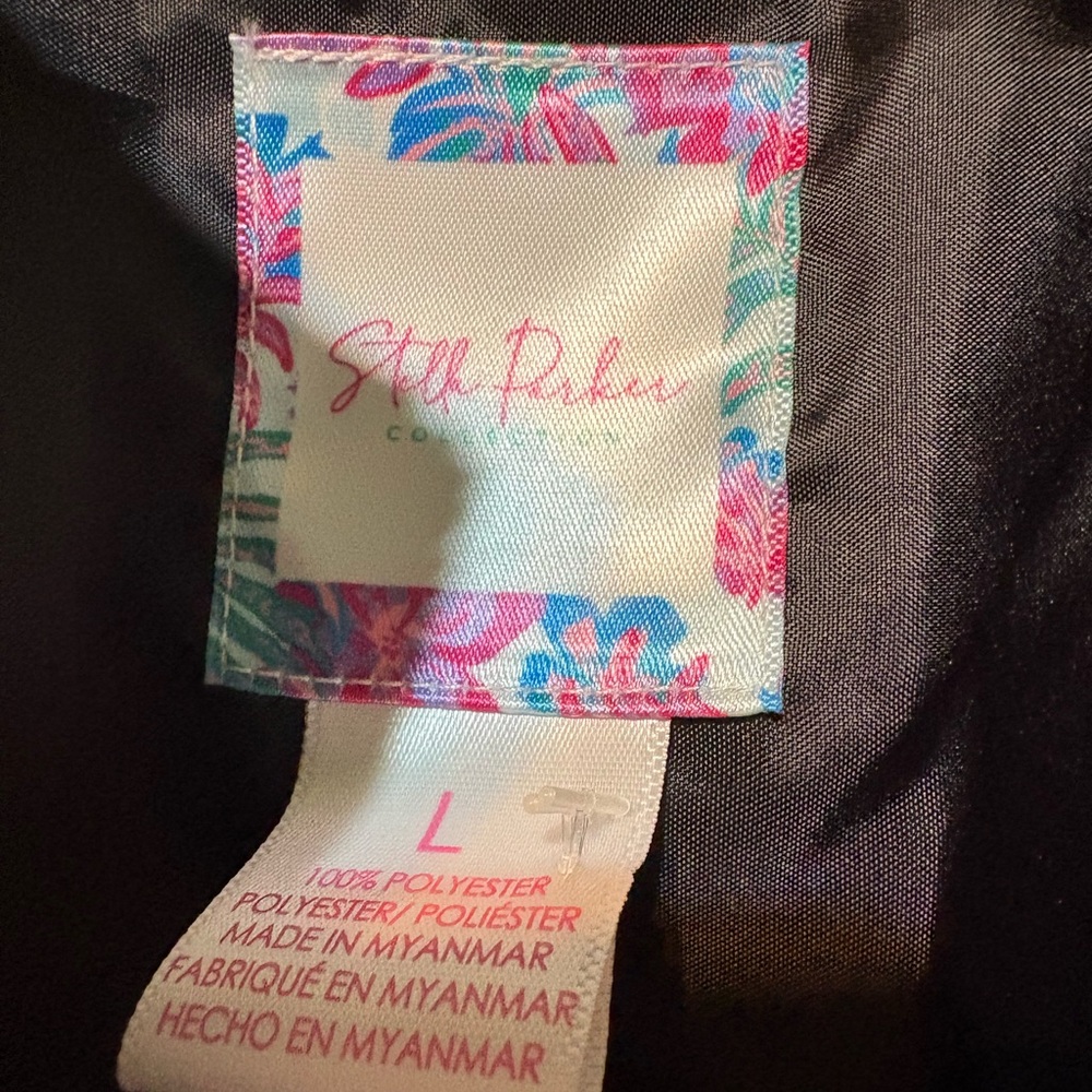 Stella Parker NWT Floral Quilted Print Sleeveless Vest/ 2 front pockets size L - Picture 2 of 5